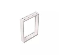 2493 Porte 1x4x5 Cadre de Fenêtre 10 Pièces GDS-1575 Compatible avec Lego Briques de Construction Couleur:Bianco 1