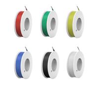 24AWG Silicone Electrical Wire,Flexible Silicone Wire Kit,Solid Tinned Copper Stranded Electrical Wire 6 Colours 10 m Each for DIY RC Aircraft Household Appliances,Meters etc