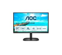 AOC 24B2XDAM - B2 Series - écran LED - 24" (23.8" visualisable) - 1920 x 1080 Full HD (1080p) @ 75 Hz - VA - 250 cd/m² - 3000:1 - 4 ms - HDMI, DVI, VGA - haut-parleurs - noir