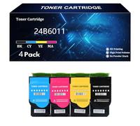 24B6011, 24B6008, 24B6009, 24B6010 Cartouche de Toner avec Puce de Remplacement pour Lexmark XC2130, XC2132, C2132 Imprimante Laser,4 Color- 4 Pack