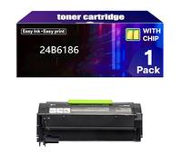 24B6186 Cartouche de Toner avec Puce, Haute Capacité, Compatible avec Les Imprimantes Laser pour Lexmark M3150 et XM3150 (16 000 Pages),Black-1 Pack