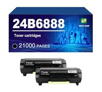 24B6888 Cartouche De Toner Compatible pour Lexmark M1242 XM1242, 21000 Pages,24B6888-2 Pack