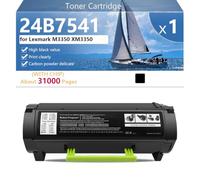 24B7541 Cartouches de Toner de Remplacement avec Puce pour Lexmark M3350 XM3350 Imprimante [Volume d'impression Élevé],Black-1 Pack