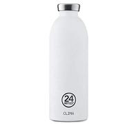 24BOTTLES Clima Bottle - Gourde Isotherme 330ml/500ml/850ml, Reutilisable 100% Hermétique (12h de Boisson Chaude, 24h de Boisson Froide), Bouteille écologique en Acier Inox (Artict White, 850 ml)