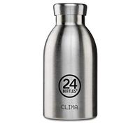 24BOTTLES Clima Bottle - Gourde Isotherme 330ml Inox 100% Hermétique, Bouteille Isotherme (12h Hot/24h Cold) Idéal comme Gourde Sport, Voyage, Bureau, Bouteilles Water Bottle Ecologique, Brushed Steel
