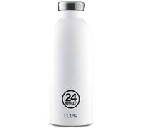 24Bottles Gourde isotherme Clima 500 ml inox — 12h chaud/24h froid, 100% hermétique — Ice White