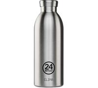 24Bottles Gourde en acier inoxydable Brushed Steel 0,5 l, anti-fuite, pour boissons chaudes et froides