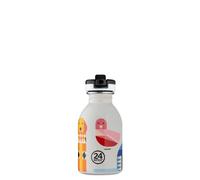 24Bottles Kids Bottle - Gourde Enfant Maternelle Primaire avec Paille 250 ml 100% Hermétique, Gourde Inox Enfant 18/8 BPA Free, Gourde Fille Garçon Sport Loisir, Bouteille Sûre Légère [Non Isotherme]