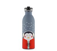 24Bottles Gourde Kids Urban 500 ml – paille, inox 18/8, 100% hermétique, sans BPA – gris