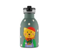 24BOTTLES Kids Bottle - Gourde Enfant Maternelle Primaire avec Paille 250 ml 100% Hermétique, Gourde Inox Enfant 18/8 BPA Free, Gourde Fille Garçon Sport Loisir, Bouteille Sûre Légère, [Non Isotherme]
