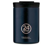 24Bottles Travel 416 Gobelet en acier inoxydable Bleu foncé 350 ml Dimensions : 8 x 8 x 12,5 cm