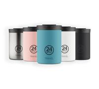 24BOTTLES Travel Tumbler - Mug Isotherme Cafe et The 350 ml, Tasse Isotherme 100% Hermétique, Thermos 6h Hot et 24h Cold, Bouteille Gourde Isotherme Inox Écologique au Design Italien, Powder Blue