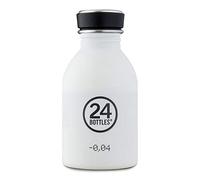 24BOTTLES Urban Bottle - Gourde Inox 250 ml 100% Hermétique, Bouteille Acier Inoxydable, Gourde Sport sans BPA Design Italien, Bouteilles Water Bottle Ecologique[non Isotherme Ultralégère], Ice White