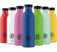 24bottles Urban Bottle - Gourde Inox 500 Ml 100% Hermétique, Bouteille Acier Inoxydable, Gourde Sport Sans Bpa Design Italien, Bouteilles Water Bottle Ecologique[Non Isotherme Ultralégère], Ice White