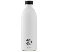 24BOTTLES Urban Bottle - Gourde Inox 1 Litre 100%Hermétique, Bouteille Acier Inoxydable, Gourde Sport sans BPA Design Italien, Bouteilles Water Bottle Ecologique [non Isotherme Ultralégère], Ice White