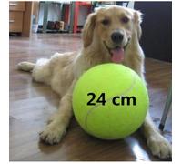 24CM Géant Balle De Tennis Pour Os À Mâcher Jouet Grand Gonflable Balle de tennis Signature Jumbo Pet Joue Extérieure Cricket