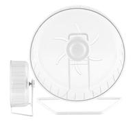 24cm Transparent Hamster Wheel with Stand - Silent Running Spinner for Pets