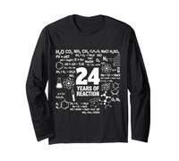 24e Anniversaire 24 Ans drôle Chimie Nerd Humour Geek Manche Longue
