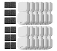 24er Pack Ersatzfilter für Katzenbrunnen, 12 Kohlefilter und 12 Schaumstofffilter Set, Kompatibel mit Edelstahl Trinkbrunnen für Katze, Mehrfachfiltration für frisches Wasser, Zubehör für Haustierbrun