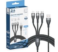 24H LE MANS Câble USB-A triple connectiques