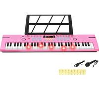 24HOCL Piano électronique musical numérique à 61 touches - 100 rythmes - Écran LCD - Pour enfants, adultes, débutants