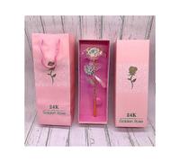 24k Gold Foil Galaxy Rose Flower Led Luminous Mother's Day Valentine's Day Gift