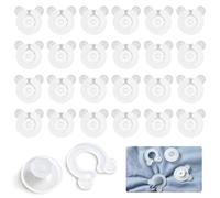 24Paire Attache Couette Fixateur, 3.7 x 3.7 cm Pince Housse de Couette Sans Aiguille, Comforter Clips en Plastique, Snap in Lightweight Quilt Holder Duvet Cover Clips pour Mince Courtepointes, Rideaux
