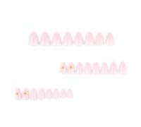 24PC Ongles Artificiels En Plastique Réutilisable Presse Sur Les Ongles Conception Florale Autocollants Confortables Pour Styles De Mode De Tous Jours Artificial Nail