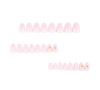 24PC Ongles Artificiels En Plastique Réutilisable Presse Sur Les Ongles Conception Florale Autocollants Confortables Pour Styles De Mode De Tous Jours Artificial Nail