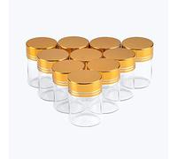 24pcs 15ml La Jolie Petite Bouteille en Verre, la Bouteille en Verre est Transparente,Le capuchon est en aluminium doré,C'est très beau. (15ml, Gold)