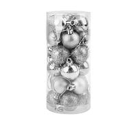 24pcs 3cm De Décoration d'arbre Noël Ball Baubles Baubles Suspendues Décorations pour Les Kits Tricot Fête Mariage du Nouvel an À La Maison pour Les Adultes Débutants