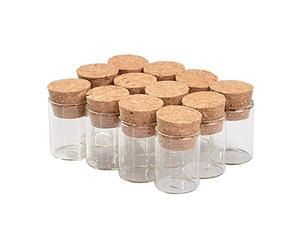 24pcs 5ml Transparent Tube Flacon avec un Bouchon de liège, Peuvent être utilisés Pour des Expériences, hôpitaux, écoles, etc. à accepter Liquide, Poudre et d'autres Produits. (24, 5ml)
