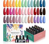 24Pcs 8ml 21Couleurs Vernis à ongles semipermanent avec Base Coat Glossy & Matt Top Coat, Vernis à ongles semiperma VERNIS A ONGLES