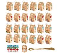 24pcs Advent Calendar Boîtes 2025 24 jours Compte à rebours Calendrier de l'Avent pour vous remplir une petite boîte en papier surprise pour la fête de Noël