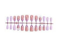 24pcs AMANDE PRESSE SUR LES NOUDES AVEC LES LEOPARDS ET LE DÉTAIL FLORAL Faux Nails Decors En Acrylique Stick On Lady Nail Decoration