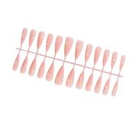 24pcs Amond Faux Nails Presse Sur Un Bâton Artificiel Les Conceptions De La Saint-Valentin French Tips Stick Un Ongle