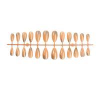 24pcs Amond Press On Nails Artificial Glossy Stripes Designs French Tip Stick On Pour Un Look Élégant Party Mariage Nail