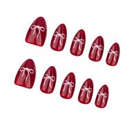 24pcs Amond Press On Nails Valentine Française Free Free Acrylique Faux Colues Artificielles Pour Femmes Girnes Glues Acryliques Nail Pour Les Femmes Clear