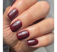 24pcs Carré Presse Sur Des Ongles Vins Rouges Français Faux Ongles Acryliques Faux Ongles Ongles Artificiels Colu