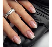 24pcs Carrés Faux Ongles Courts Décous