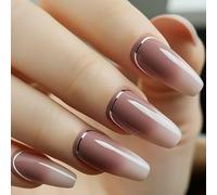 24pcs Cercin Press On Nails Design Glossy