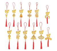 24pcs Charme Année du Cheval 2026, Pendentif Porte-Bonheur Nouvel Chinois Ornements à Franges Décoratifs Suspendre pour Réussite Richesse Maison Cuisine Arbre Bonsai Décoration Voiture