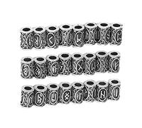 24pcs Cheveux Barbe Perles Alliage Unique Patterns Vintage Cheveux Tressage Perles Dreadlocks Accessoires, DIY Bijoux Cheveux Tube Perle Lâche Accessoire Tressé Cheveux Perles