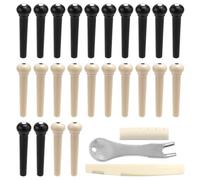 24pcs Chevilles de Chevalet pour Guitare Acoustique, Chevilles Chevalet Acoustique Chevilles Chevalet pour Guitare Pièces Rechange Outil de Guitare Accessoires pour la Plupart des Guitares