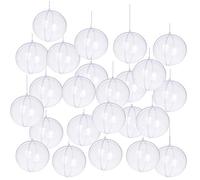 24PCS Clear Plastic Acrylic Fillable Ball Ornament Set, Transparent DIY Craft Ball for Christmas Tree Ornaments, Wedding and Birthday Party Decorations(60mm/2.36 inches 24pcs)