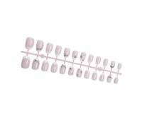 24pcs Courte Amande Press Sur Les Clous Couvertures Complètes Faux Artificiels Acryliques Français Pour La Fête Ou Les Usages Quotidiens Prêts À La Fête