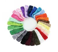24pcs Crochet élastique -têtes bandeaux élastiques à cheveux pour bébé filles tout-petit