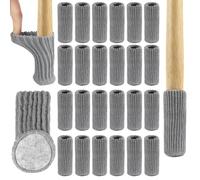 24pcs de Chaussette Chaise pour Pieds de Chaise - Pieds de Meubles - Évitez Les Rayures et Le Bruit - Patins Antidérapants pour Convient aux Pieds de Chaise de 1 "à 2" de Diamètre - Gris