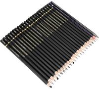24pcs Dessin de crayon professionnel professionnel bois de charbon sans peinture