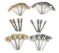 24pcs en laiton en acier brosses de polissage de fil de fer Kit complet pour outils rotatifs Dremel LBQ54